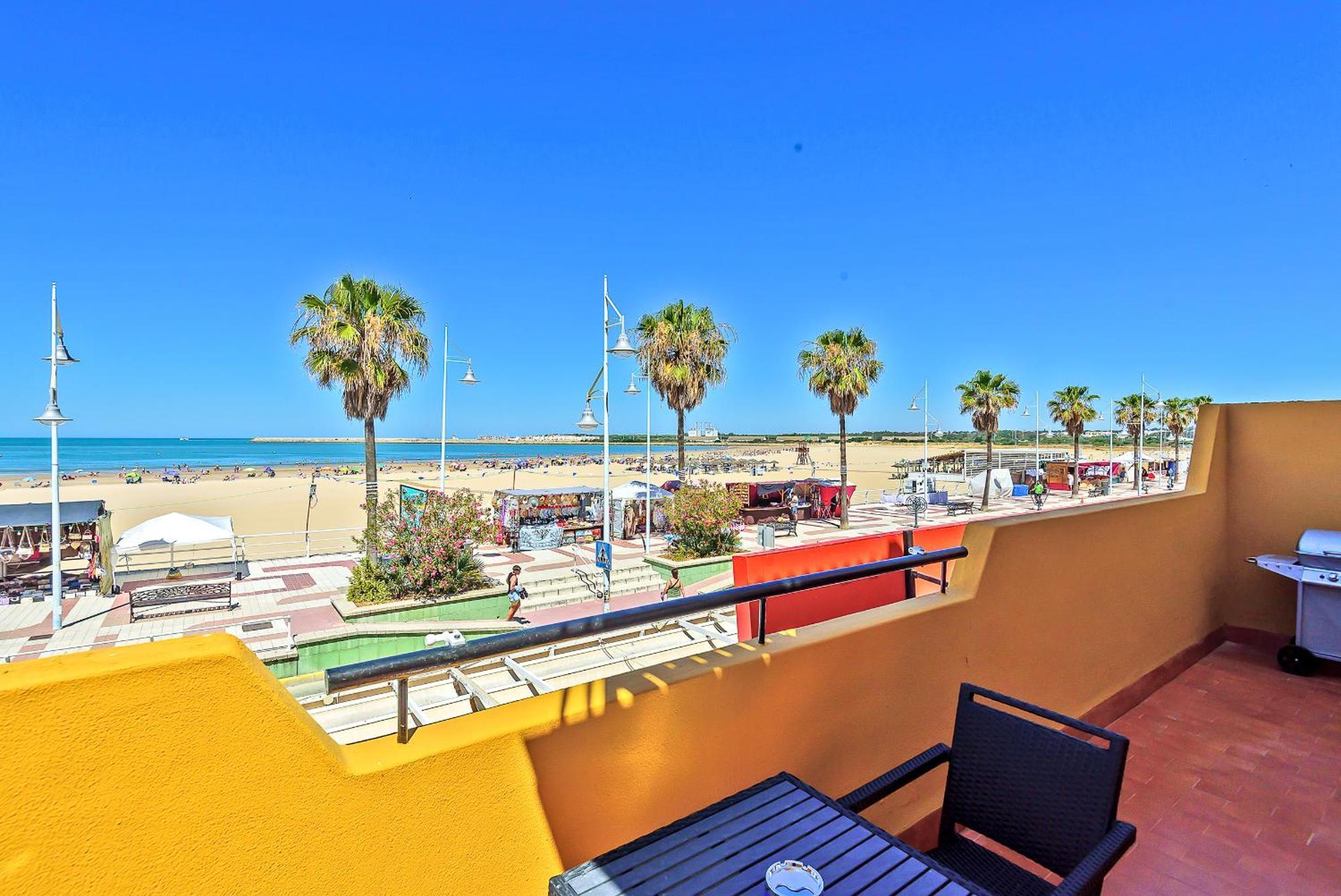 Beachfront Duplex 1ª Linea & Terraces Oceanfront El Puerto de Santa Maria Exterior photo